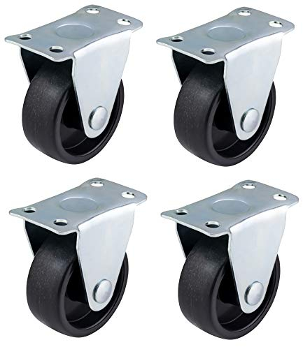 Bulldog Castors Bockrollen aus schwarzem Kunststoff, für Möbel, Geräte und Ausrüstung, max. 100 kg pro Set, 4 x 40 mm