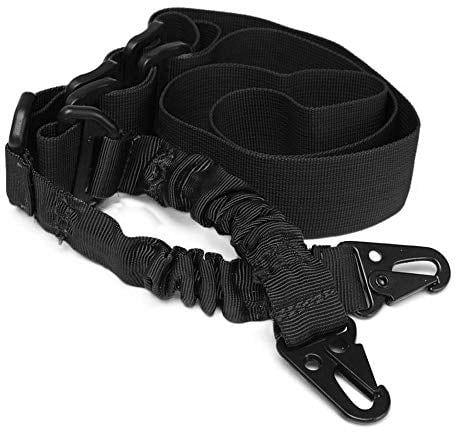 Selighting Gewehrschlinge 2 Punkt Sling Waffen Gurt Gewehrgurt Verstellbar Paracord für Jagd Airsoft Camping Outdoor (Schwarz)