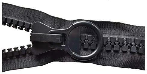 Cerniera lampo Jumbo da 14 mm, per borse grandi, ecc. nero, divisibile, 50 70 90 110 130 150 200 cm (130 cm)