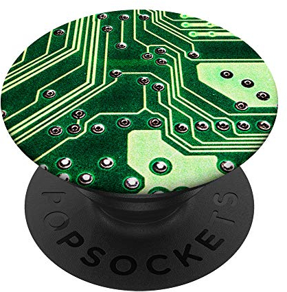 Circuit Close Up Green Tech Nerd Geek Gadget - PopSockets Ausziehbarer Sockel und Griff für Smartphones und Tablets