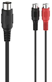 Hama Adaptateur Audio, 2 fiches RCA Femelles - fiche DIN mâle 5 Broches