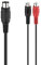 Hama Audio-Adapter, 2 Cinch-Kupplungen - 5-pol.-DIN-Stecker, 1 m, Schwarz, Magnetisch, für Kassettenspieler, Magnetbandrekorder