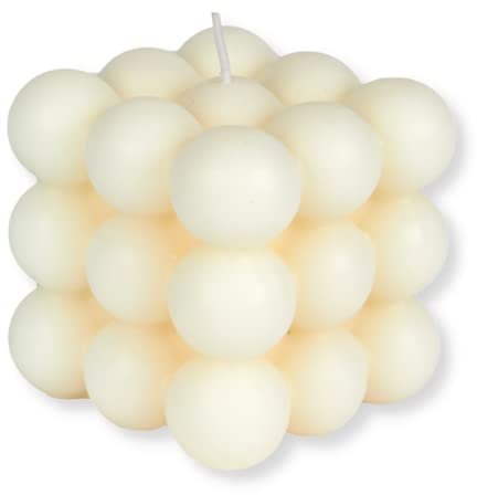 Loftern Weiß(Freesie) Bubble Kerze - Duftkerze Bubble Cube Kerze, Home Deko Aesthetic - Ästhetische Kerzen, Dekorative Kerzen für Wohnkultur, Einzigartige Kerzen