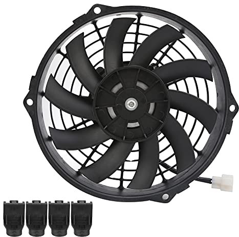RANNYY Cooling Fan Radiator,9in Slim Electric Cooling Fan Radiator 12V 80W 2250RPM 1730CFM 10 Blades Reversible Universal