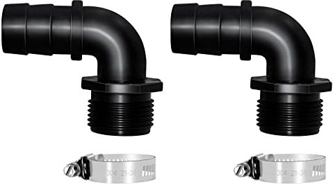 LONGRUN Rohranschluss PVC Schlauchadapter, männlicher 1,2 Npt x 1 Barb Rohr Fabrik für Garten Aquarium Wasserrohr-4 Teile Set