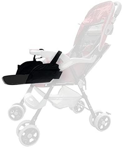 ERZU Pied d'poussette – Repose-pieds poussette – Repose-pieds réglable pour poussette – Accessoire soutien pour les pieds poussette (noir)