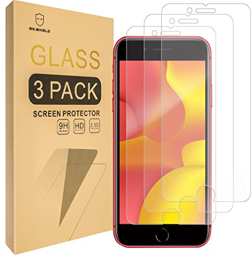 Mr.Shield Verre Trempé compatible avec Apple iPhone SE 3/2 (2022/2020 Edition) [Lot de 3] Film Protecteur d'écran Vitre Protecteur 9H Dureté