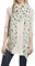 Lina & Lily Damen Schal mit Federmuster Metallic (Weiß-Gold)
