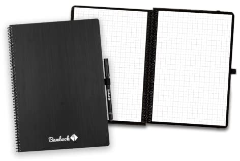 BAMBOOK Classic Notizbuch Original - A4 - Kariert, Wiederverwendbares Notizbuch, Notizblock, Reusable Notebook