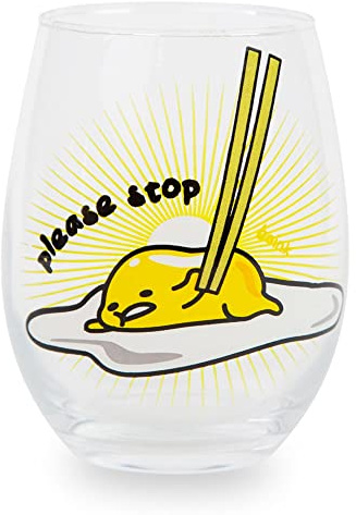 Gudetama 20oz Stemless Glass Multicolor