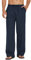 COOFANDY Leinenhose Herren Sommer Hosen Leicht Leinen Pants Lange Marine Blau XL