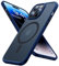 TORRAS Magnetic for iPhone 14 Case with MagSafe, 12FT Military Shockproof, Full Charge in 1.5 Hours, Velvety Touch and Anti-Slip Texture, Armor Protective for iPhone 14 Case Cover, Matte Blue