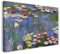 Leinwandbild (40x30cm) Claude Monet: Seerosen, Leinwand auf Keilrahmen gespannt und fertig zum Aufhängen, hochwertiger Kunstdruck aus deutscher Produktion
