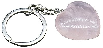YONGHONGKEJI OutFyt Key Chains For Womennatural Rose Quartz Stone Keychains Heart Shape Pendant Car Key Ring Healing Crystal Chakra Gemstone Keychain Bikes Lucky Keychain For Friendship Women Men