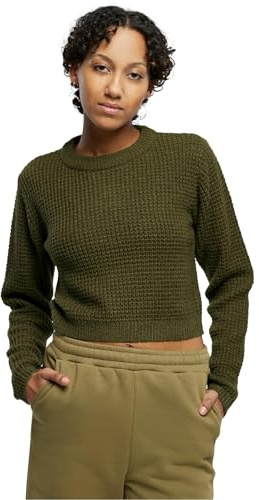 Urban Classics Damen Ladies Short Waffle Sweater