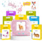 AHJ Cartes Flash Parlantes (Français Standard), Carte éducatif Jouet pour Enfants de 2 à 6 Ans, Carte Apprentissage Mot Bébé, 3 Mode de Langue-Français/Anglais/Bilingue (Rose)