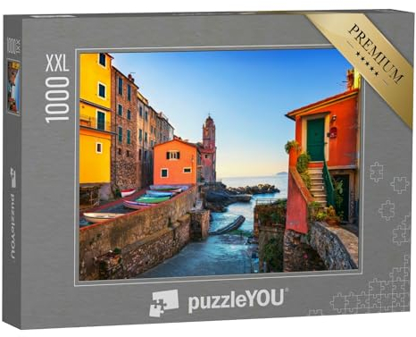 Puzzle 1000 Teile XXL „Idyllisches Dorf Tellaro am Meer, Cinque Terre, Italien“ – aus der Puzzle-Kollektion Italien