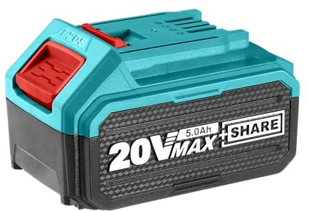 TOTAL - Batería de Litio P20S - 20 V y 5 Ah - con Indicador de Nivel de Carga - Repuesto Compatible con Todas Las Herramientas TOTAL Tools a Batería de la Gama P20S