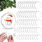 WZYTEU 50 STK Acrylkugeln, Transparent Befüllbare Weihnachtskugeln für Weihnachtsbaum Hochzeit Partys DIY Dekoration, mit Transparenter Gummischnur & Schere(2, 3, 4, 5, 6 cm)