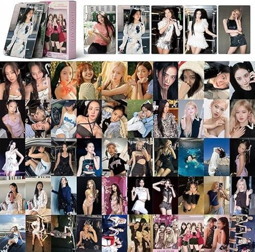 55pcs Blackpink Lomo Photo Cards Mini BP 2023 7th Anniversary Nouvel Album Set Photocards Poster Carte pour Fans Gift Girls