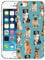 GlamCase for iPhone 5 / 5S / SE 1st Gen, iPhone 5 / 5S / SE 1st Gen Case - Dog Pattern With Sunglasses Teal Design Printed Cute Plastic Protective Designer Back Case for iPhone 5 / 5S / SE 2016.