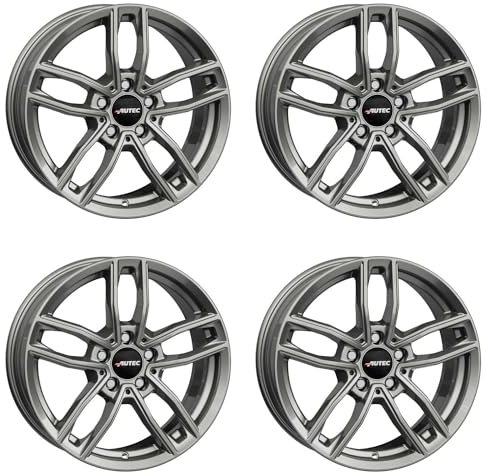 4x AUTEC Felgen Alufelgen MERCADOR 7.5x18 ET44 5x112 Titansilber kompatibel mit Mercedes-Benz C B GLA EQB A CLA GLB E EQA
