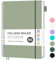 RETTACY Notizbuch B5 Liniert, Leichtgewicht Ringbuch, Tagebuch 70 Blatt / 140 Seiten Zum Schreiben, Notepad 100 GSM, College-liniertes PVC Journal 19.3x 25.4cm - Grün