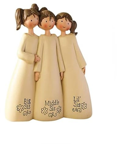 Sisters are forever friends Figure Statues Resin Desktop Art Ornament Home Decor Statue Guardian Angel Figurine for Women Angel，Angels Sister Friend Warm Embrace (C-Three Girls)