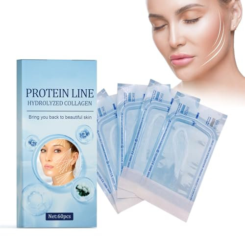 Linea lifting proteico, 60 pezzi lifting proteina solubile filo di seta collagene filo di seta proteina filo di seta solubile collagene idrolizzato proteina line lifting filo lifting per rassodare la