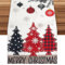Tischläufer Weihnachten Tischdeko,Mode Schneemann Weihnachts Tischläufer Rot,Schneeflocke Tischläufer,Winter Küche Tisch Dekoration,Weihnachtstischdecke Läufer für Winter Weihnachten(33x180cm)