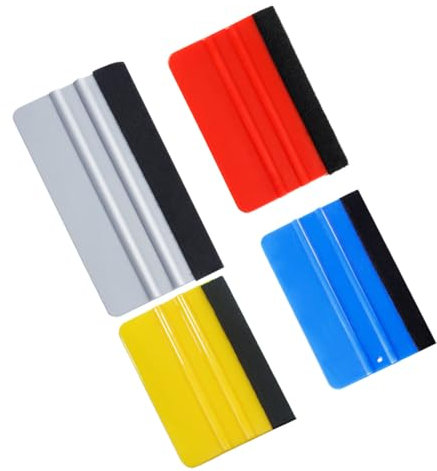 LAKJUOZ 4 Pezzi Adhesive Film Spatula, Adhesive Felt, Spatola Per Pellicole Adesive Spatula For Wrapping Car Film, Professional Spatula With Felt, For Car Films, Window Films, Etc