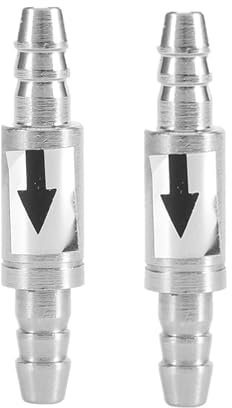 2 Stück Edelstahl Rückschlagventil Set Für Aquarium, Co2 Für 4mm Luftschlauch Luftpumpe Luft Anlage Diffusor