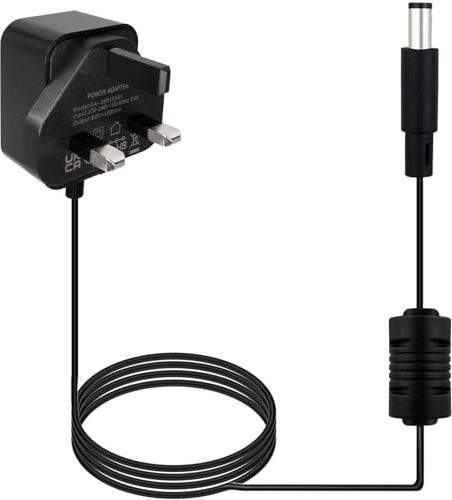 HOEREV Guitar Pedal Power Adapter 9V DC Power Cord Current 1A 1000 mA Tip Negative for Guitar Pedal Power Supply (9V1A), UK