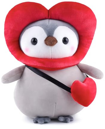 ANBOOR 25cm Liebe Pinguin-Stofftiere, niedliches Pinguin-weiches Plüschspielzeug mit liebevolles Outfit, gefüllte Pinguin-Plüsch-Tiere als Spielzeug für Geburtstagsfeiern als Geschenke