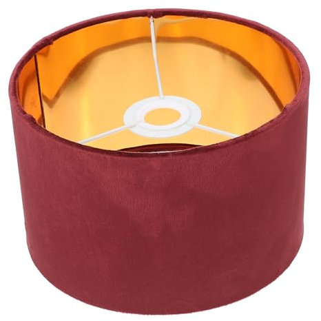 KONTONTY Cloth Desk Light Cover Eleganter Lampenschirm Samt Mit Goldener Innenbeschichtung Rot Für Tischlampen Im Wohn Und Schlafzimmer Installieren Und