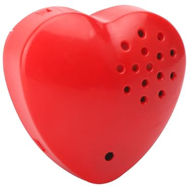 Diktiergerät für Kuscheltier Stofftiere 30 Sekunden Aufnahme Aufnehmbares Soundmodul Herzförmiger Diktiergerät Sprachbox Zum Sprechen Spielzeugzubehör Recorder für Stofftier-DIY (Rot)