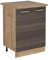 Vicco Küchenunterschrank R-Line, Küchenkommode, Edelgrau, 60 cm, AP Eiche