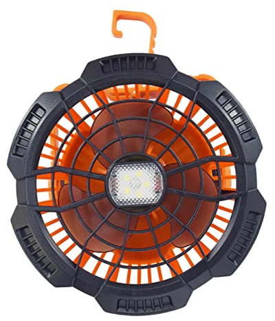 Cabilock Ventilateur De Tente De Camping Portable À Led Avec Lumière Ventilateur D'extérieur Rechargeable Pour Tente De Camping De Randonnée Avec De Suspension
