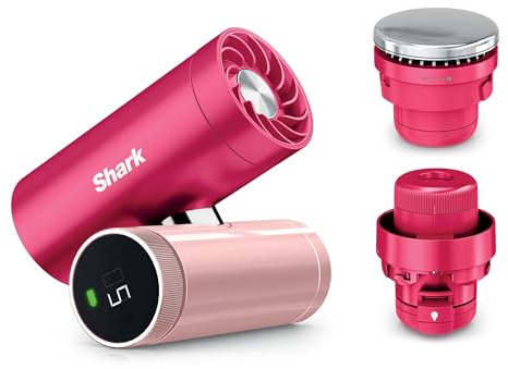 Shark ChillPIll 3-in-1 Personal High-Speed Fan, Dragon Fruit FA022UKPK | Ultra-Fine Mist and InstaChill System, Includes 3 Cooling Attachments, Travel-Friendly Design