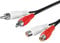 Goobay 50025 Prolunga Stereo 2 RCA, 1.5m Lunghezza del Cavo