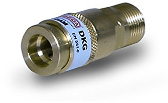 Rhöna Einhand-Schnellkupplung zum Anschluss an den Druckminderer Typ SD, Brenngas 3/8? l.h. Ü.-Mutter