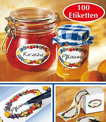 Wenko Haushaltsetiketten Obstrand inkl. Dispenser,1 Pack.