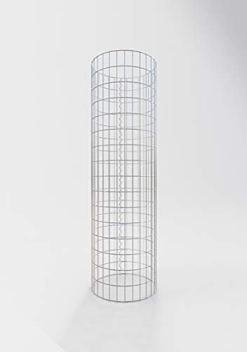Colonne de pierre panier gabion rond spirale Fermeture, galvanisées, Largeur de maille 5 x 10 cm, hauteur 160 cm 47 cm Durchmesser