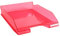 Exacompta - Réf. 113254D - 1 corbeille à courrier COMBO MIDI - dimensions utiles 34 x 25 x 6,5 cm - pour format A4 + - peut contenir 500 feuilles - couleur framboise transparent glossy