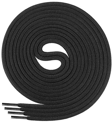 Di Ficchiano Schnürsenkel rund, Rundsenkel für Business- und Lederschuhe, reißfester Allroundsenkel, ø 3mm Farbe schwarz Länge 100cm