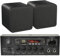 Loops SMART HOME BLUETOOTH SPEAKER SYSTEM – 2x 80W Black Bookshelf Speakers & 110W Wireless Compact Amplifier *ECHO/ALEXA* - Café, Bar, Restaurant, Home Cinema Surround Sound, Mini Amp Audio HiFi Kit