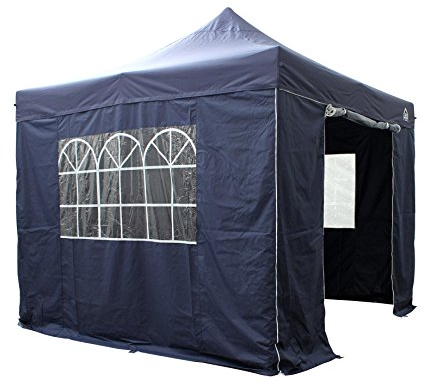 All Seasons Gazebos 3x3m Heavy Duty Fully Waterproof Pop up Gazebos and 4 Premium Side Walls – Navy Blue