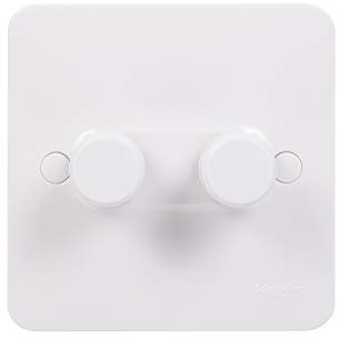 Schneider Electric Lisse 2-Gang 2-Way Dimmer Switch 250W/250VA, White