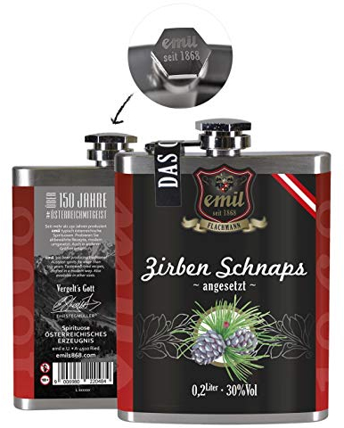 Emil Zirben Schnaps angesetzt Flachmann 0,2l