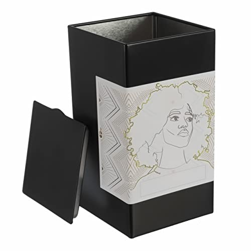 Dosenritter | 6 x eckige Vorratsdose/Teedose aus Metall, inkl. 6 funky Klebeetiketten zum Beschriften | aromadicht für ca. 150g Earl Grey | 12,8 x 6,8 x 6,8 cm (H,B,T)